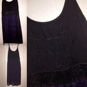 Black and purple formal dress